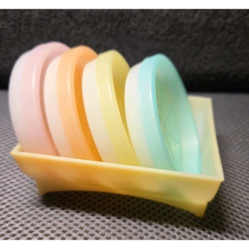 Vintage Tupperware Wagon Wheel Coasters 4 Coasters